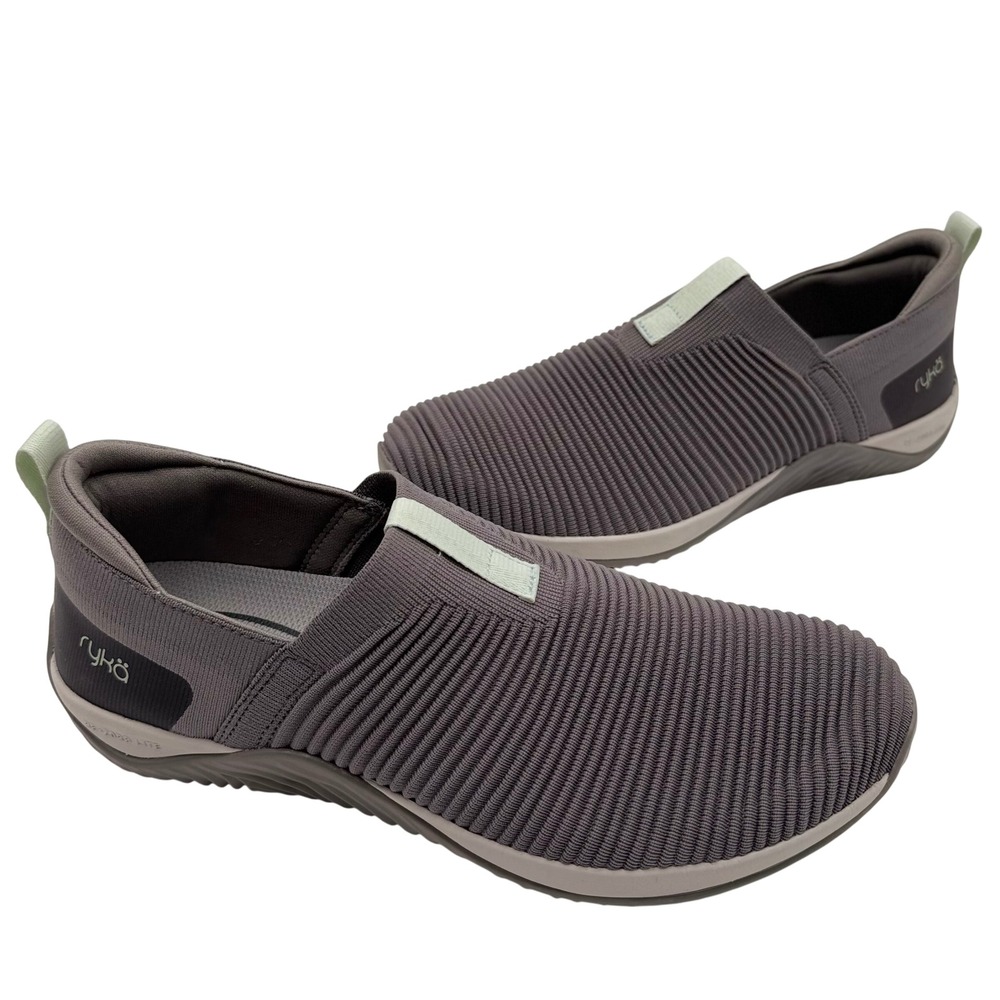 Ryka Echo Knit Slip On Sneaker Arch Support Athletic Womens 10M Gray Walking